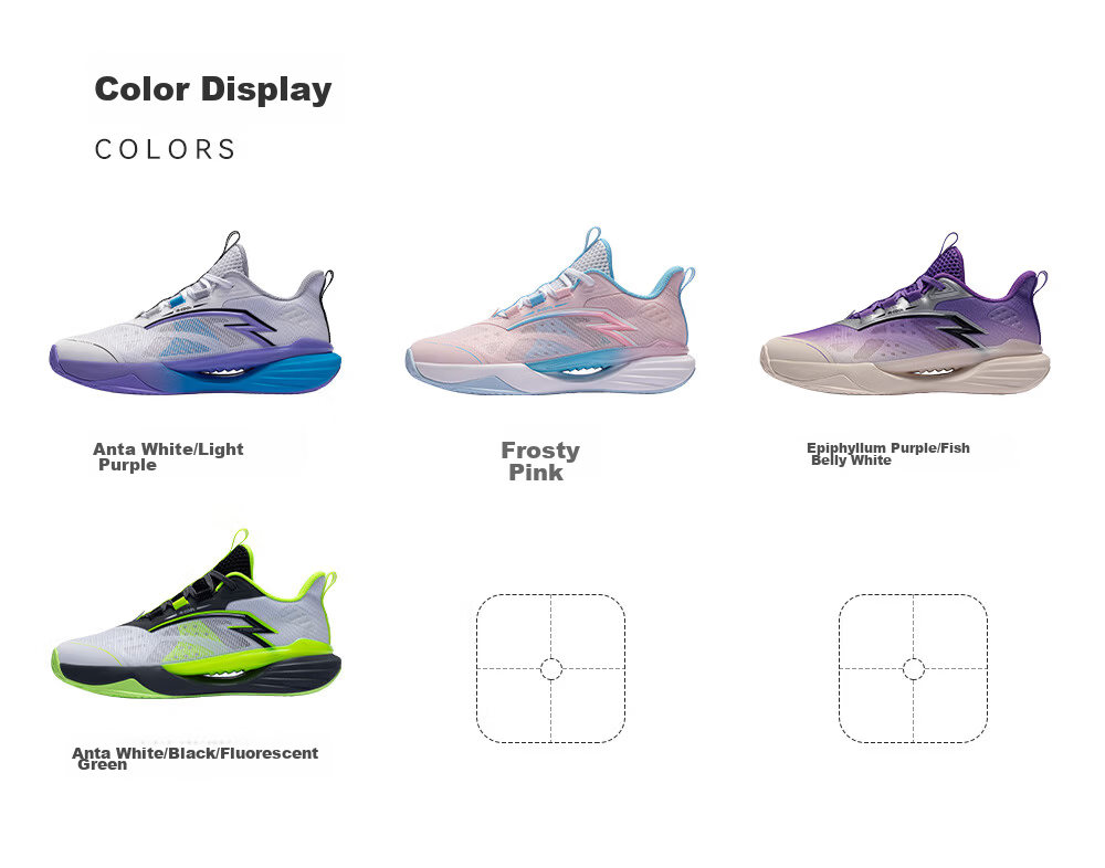 Anta Kids Boys Sports Shoes Big Kids 2026 Summer Mesh Breathable Performance Wind Tunnel Basketball Shoes A12621105 38